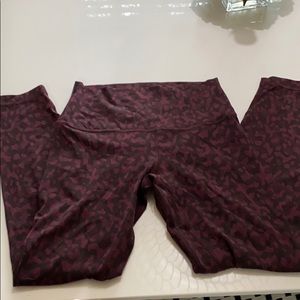 Lululemon Align. Maroon camo/leopard. Size 6